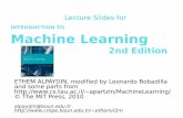 INTRODUCTION TO Machine Learning - School of …users.cis.fiu.edu/~jabobadi/CAP5610/slides4.pdf ·  · 2013-09-05Outline Last Class: Ch 2 Supervised Learning (Sec 2.1-2.4) Learning