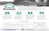 CloudBackup Slick-WS1 Backup Back up file systems, system states, and business applications. With incremental backup and block-level backup, you can select what gets backed up. R*iScale