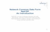 Network Common Data Form NetCDF An Indroduction · Network Common Data Form NetCDF ... A small subset of a large dataset may be accessed efficiently, ... the dataset or redefining