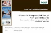 Financial Responsibilities of Non-profit Boards - Home … Financia… ·  · 2015-11-26Financial Responsibilities of Non-profit Boards ... subject matter areas of governance •Brings