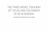 THE 9TH OF AV - United Synagogue AV SLIDE SHOW_ie... · the three weeks, tisha b’av (9th of av) and the month of av in general calamities throughout the ages