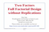 Two Factors Full Factorial Design without Replicationsjain/cse567-08/ftp/k_21ffd.pdf · Two Factors Full Factorial Design without Replications ... Case Study 21.2: Confidence Intervals!