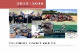 TX-20081 Cadet guide · TX-20081 CADET GUIDE ... The students who enroll in Air Force Junior ROTC are referred to as ... Chapter Two – Standards of Conduct and Military Courtesy
