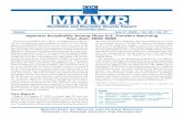 Morbidity and Mortality Weekly Report · Morbidity and Mortality Weekly Report. ... rus, is a leading cause of encephalitis in Asia (1). ... from the Philippines, ...