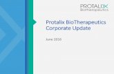 Protalix BioTherapeutics Corporate Updateprotalix.com/wp-content/uploads/2015/08/Corporate-Update-June-201… · Corporate Update June 2016 . This presentation contains forward-looking