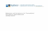 Master of Science in Taxation Student Handbook 2016/2017 Student Handb… ·  · 2016-11-30OPEN UNIVERSITY AND TRANSFER UNITS ... Taxation of Business Entities ... 2016 by the admission