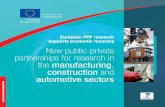 European PPP research supports economic recovery New ...ec.europa.eu/research/industrial_technologies/pdf/brochure-ppp... · partnerships for research in the manufacturing, construction