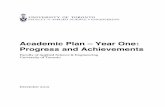 Academic Plan – Year One: Progress and Achievementsengineering.utoronto.ca/.../2015/02/Academic-Plan-Year-One-Report1.pdf · Academic Plan — Year One: Progress and Achievements!
