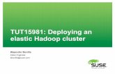 TUT15981: Deploying an elastic Hadoop cluster - … · TUT15981: Deploying an elastic Hadoop cluster ... •Hadoop Overview •SUSE OpenStack Cloud •Manual Deployment ... What is