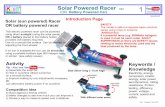 Kre 8R Solar Powered Racer 1 You Tube Making System (OR ... carV5.pdf · Size 20cm long x 11cm high Solar (sun powered) Racer OR battery powered racer This electric powered racer