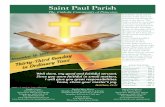 Saint Paul Parish - St Paul School · Ensemble at St. Paul's is an integral part of worship. This ministry provides opportunies for singers and instrumentalists to share their gis,