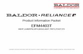 Product Information Packet 5 of 15 Product Information Packet: EFM4403T - 60HP,1185RPM,3PH,60HZ,404T,TEFC,FOOT,F2 Parts List Part Number Description Quantity SA282198 SA A40-6088-0108