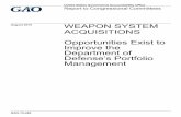 GAO-15-466, Weapon System Acquisitions: Opportunities ... · WEAPON SYSTEM ACQUISITIONS Opportunities Exist to Improve the Department of ... portfolio management efforts and policy,