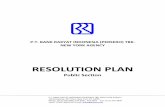 RESOLUTION PLAN - Federal Reserve System · Perusahaan Perseroan (Persero) PT. Bank Rakyat Indonesia, Tbk or the Agency, is submitting a plan as a covered company, Head Office is