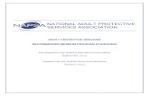 ADULT PROTECTIVE SERVICES RECOMMENDED … PROTECTIVE SERVICES RECOMMENDED MINIMUM PROGRAM STANDARDS ... research and practice: ... NAPSA and Project MASTER a program of the Academy