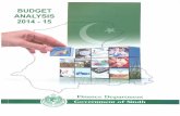 OVERVIEW OF BUDGET 2007-08 - Finance Departmentfdsindh.gov.pk/site/userfiles/BUDGET ANALYSIS 2014-15.pdf · chapter 2 chapter 3 chapter 4 chapter 5 chapter 6 chapter ... current capital