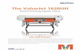 The ValueJet 1626UHmutoh.com/pdf/SpecSheets/1626UH Spec Sheet.pdf · The ValueJet 1626UH UV-LED Printer ... most solvent printers and gives you the option to print varnish, making