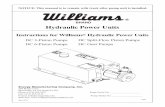 MACHINE & TOOL BRAND Hydraulic Power Units · 2 General Information The purpose of this manual is to assist the owner/operator in maintaining and operating Williams® Machine & Tool