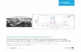 Characterization of reduced graphene oxide produced ... · Characterization of reduced graphene oxide produced through a ... ity up to 3,700cm 82/Vs (Liao ... Characterization of