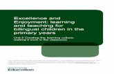 Excellence and Enjoyment: learning and teaching for ... · Lynne Cameron. Image and extracts ... fact that many children learning English in schools in this ... 4 Excellence and Enjoyment: