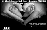 Critical Congenital Heart Disease (CCHD) Newborn …dph.georgia.gov/sites/dph.georgia.gov/files/MCH/NBS/CCHD_Training...Critical Congenital Heart Disease (CCHD) Newborn Screening .