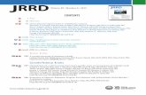 JRRD Table of Contents Volume 50, Number 6, 201 · Title: JRRD Table of Contents Volume 50, Number 6, 201 Author: Editor JRRD Subject: Opportunities in rehabilitation research, functional