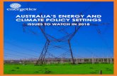 AUSTRALIA’S ENERGY AND CLIMATE POLICY SETTINGS · planned for 2020. Our article It’s ... domestic and international stakeholders making up the ownership structure of the export