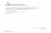 Iran: U.S. Economic Sanctions and the Authority to Lift ... · Iran: U.S. Economic Sanctions and the Authority to Lift Restrictions Congressional Research Service Summary The United