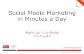 Social Media Marketing in Minutes a Day - ASICentral · •Expand your marketing reach by using three top social media marketing websites ... An Unofficial Guide to Sharing Photos