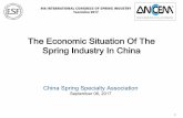 The Economic Situation Of The Spring Industry In China · 9th INTERNATIONAL CONGRESS OF SPRING INDUSTRY Taormina 2017 1 The Economic Situation Of The Spring Industry In China China