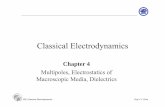 Classical Electrodynamicsocw.nctu.edu.tw/course/classical_electrodynamics/electrodynamics... · Classical Electrodynamics Chapter 4 Multipoles, Electrostatics of Macroscopic Media,