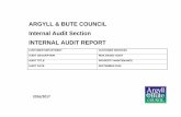 ARGYLL & BUTE COUNCIL Internal Audit Section … & bute council internal audit section internal audit report customer department customer services audit description risk based audit