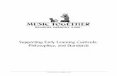Supporting Early Learning Curricula, Philosophies, and ... Early Learning Curricula, Philosophies, ... through a shared activity and a shared repertoire of songs. • Music ... and
