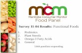 Survey 11-04 Results: Functional Foods - MCM Food … 11-04 Results: Functional Foods 1. Probiotics 2. Plant Sterols 3. Omega-3 Fatty Acids 4. General 1444 panelists responding 2 Topic