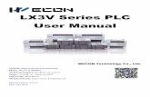 LX3V Series PLC User Manual - miconindia.commiconindia.com/uploads/product_manual/eQ7ZIkR8xo.pdfLX3V Series PLC User Manual WECON Technology Co., Ltd. ... PLC user manual Catalog V