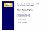 DALLAS AREA RAPID TRANSIT (DART) Audit ... • Key Performance Indicators. ... Dallas Area Rapid Transit (DART) is a regional transit agency that serves a 700Authors: Julian WolinskyAffiliation: