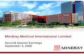 Mindray Medical International Limited - IIS Windows Serverlibrary.corporate-ir.net/library/20/203/203167/items/...Excellent growth in Europe, the former Soviet Union, Latin America