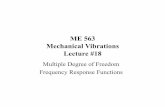 ME 563 Mechanical Vibrations Lecture #18 - Purdue …deadams/ME563/lecture1810.pdf · ME 563 Mechanical Vibrations Lecture #18 Multiple Degree of Freedom Frequency Response Functions
