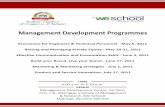 Management Development Programmes · Management Development Programmes ... Commercial Intellegence and Director Member, ... A step by step approach to building the corporate