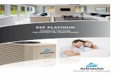 ESP PLATINUM - Yellow Pages · variable speed compressor and drive technology ... 3 speed fan and ESP mode Fan only operation 7 day programmable clock 24 hour …