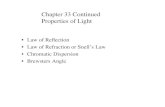 Chapter 33 Continued Properties of Light - …people.virginia.edu/~ral5q/classes/phys632/summer08/Lecture1-16... · Chapter 33 Continued Properties of Light. ... Write down time as