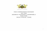 THE COMPOSITE BUDGET OF THE ADAKLU DISTRICT ASSEMBLY FOR THE … ·  · 2018-04-15OF THE ADAKLU DISTRICT ASSEMBLY FOR THE 2016 FISCAL YEAR ... Establishment ... Some feasibility
