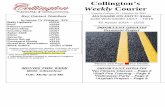 Weekly Courier - Collington Residents Association ·  · 2015-10-18Weekly Courier Courier October 19 ... 2015 Key Contact Numbers Judie In-house TV Channel - 972 ... 11:00 RA Office