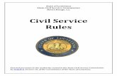Civil Service Rules 6: Pay rules (for promotion, demotion, reallocation, details, performance adjustments, Chapter 7: Examinations and eligible lists; non-competitive jobs.....49 Chapter
