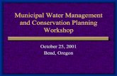 Municipal Water Management and Conservation … Water Management and Conservation Planning ... ¾Santa Monica toilet rebate program ... Municipal Water Management and Conservation