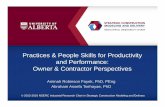 Practices & People Skills for Productivity and Performance ... · Practices & People Skills for Productivity and Performance: Owner & Contractor Perspectives ... Behavioural Competencies