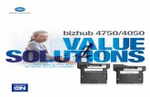 bizhub 4750/4050 - Zone 3 4750/4050: high-VoluMe ... PageScope Enterprise Suite version 3 provides centralized device administration, ... Scan Features Scan to FTP / Scan to PC (SMB)