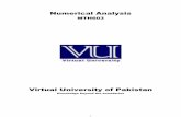 Numerical Analysis - Virtual University of Pakistanvulms.vu.edu.pk/Courses/MTH603/Downloads/Handouts mth603.pdf · Numerical Analysis MTH603 Virtual University of Pakistan Knowledge