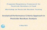 Analytical Performance Criteria Approach in Pesticide ... SANCO/10684/2009 “Method Validation and Quality Control Procedures for Pesticide Residues Analysis in Food and Feed” 6