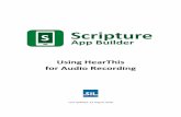 Using HearThis for Audio Recording - SIL Internationalsoftware.sil.org/downloads/r/scriptureappbuilder/... ·  · 2018-03-15Using HearThis for Audio Recording ... 3.3. Set up the